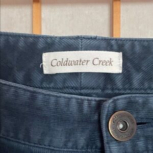 Coldwater Creek Straight Leg Corduroy Pants in Blue
